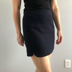 JCrew Navy Wool Miniskirt